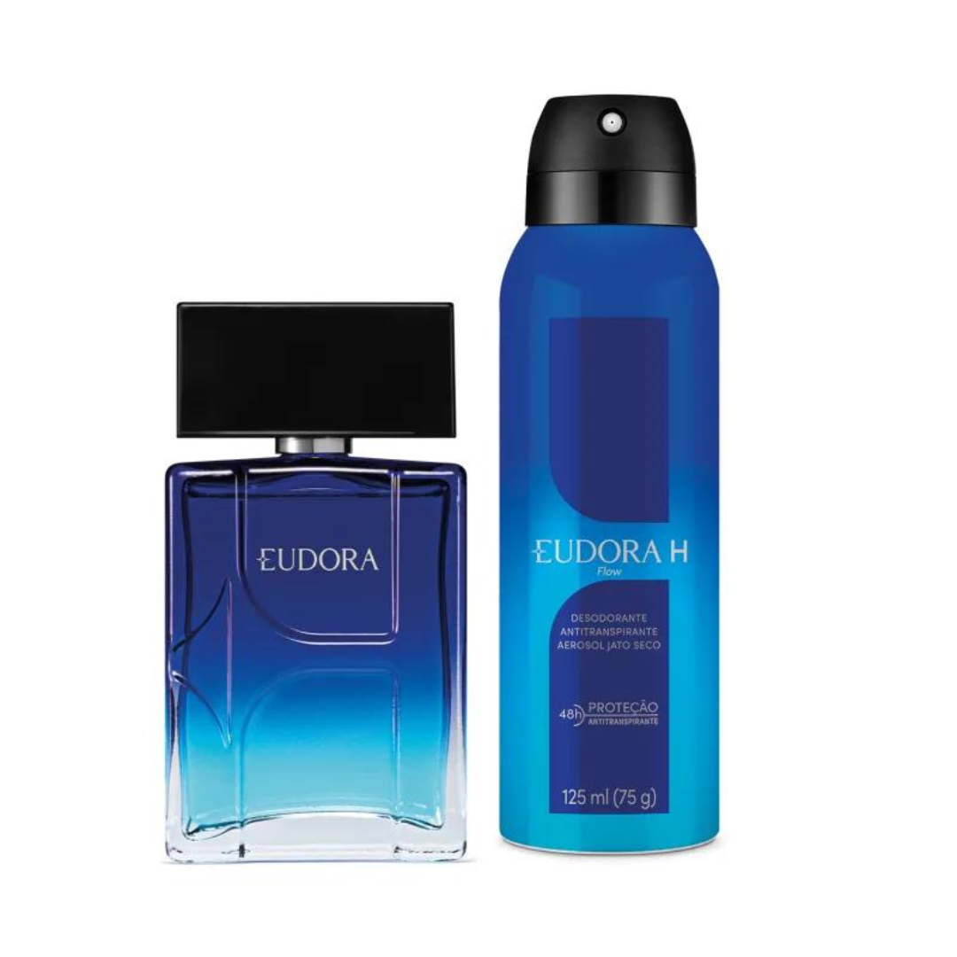 Eudora H Flow: Colônia 100ml + Aerosol 125ml