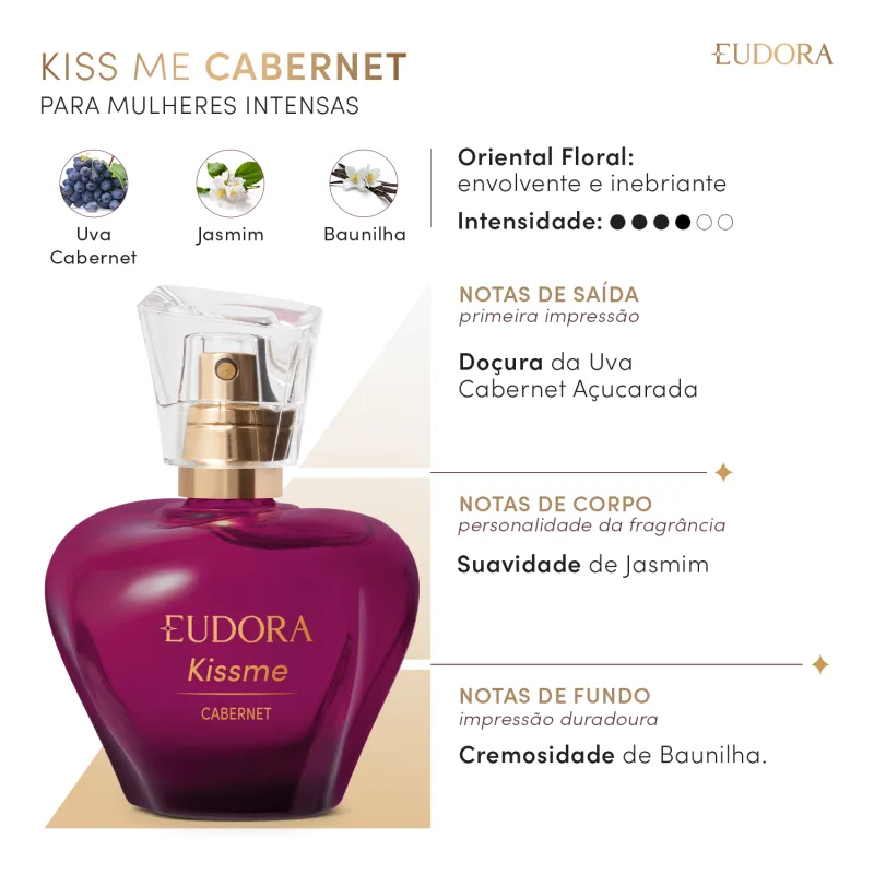 Colônia Eudora Kiss Me Cabernet 50ml - Imagem 2